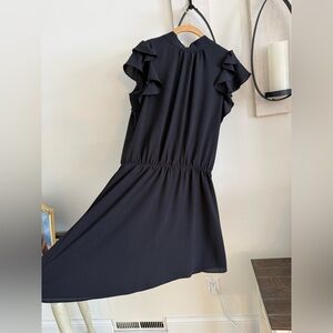 1 State Elegant Black Ruffle Dress